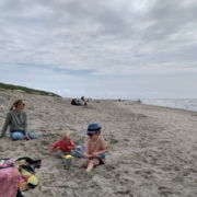 uitwaaien op het strand