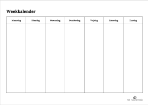 Weekkalender uitprinten A4 formaat