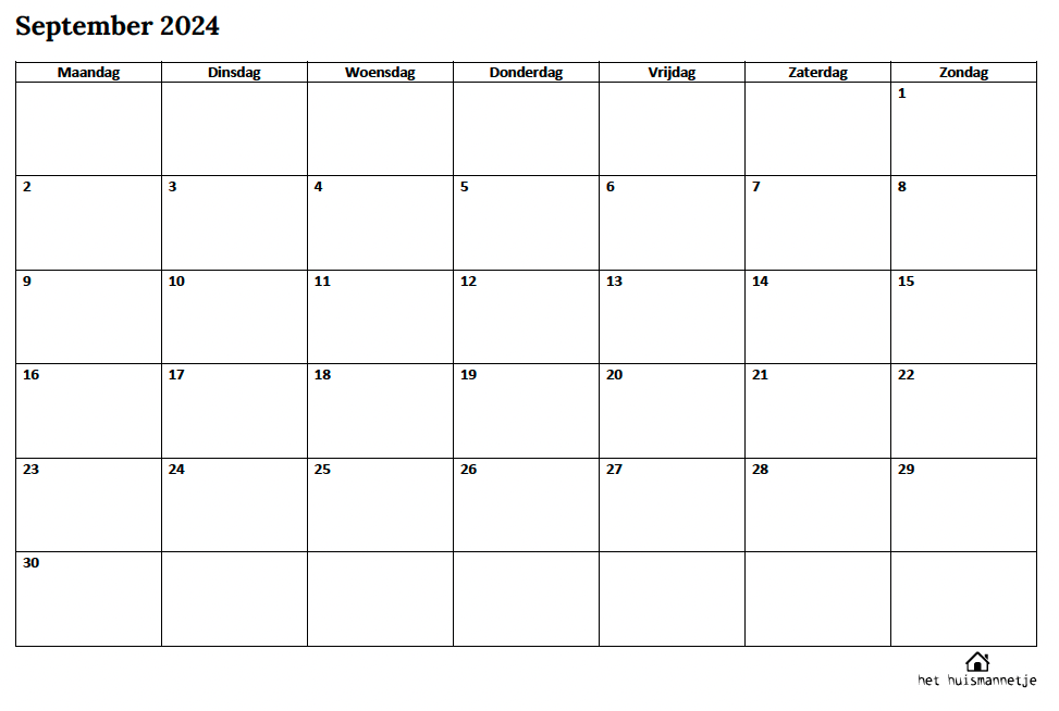 kalender september 2024