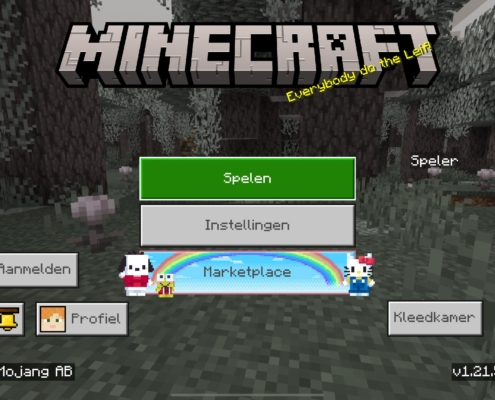 Minecraft startscherm